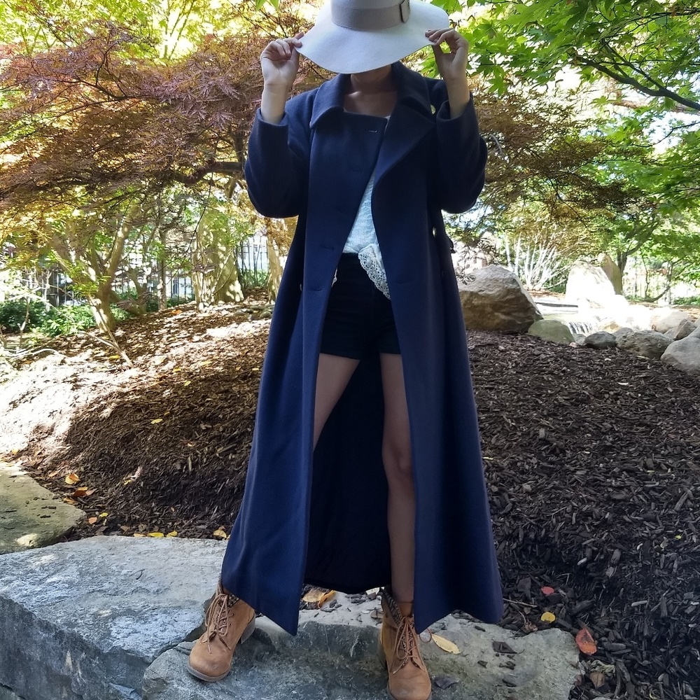 VINTAGE Christian Dior Dress Coat Double-Breasted